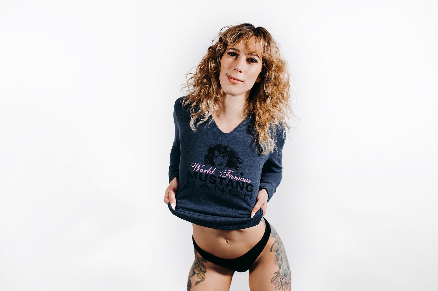 Ladies Long Sleeve Hooded Tee