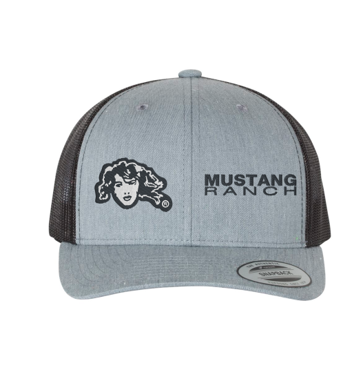 Grey & Black Twill Cap - Embroidered Split Logo