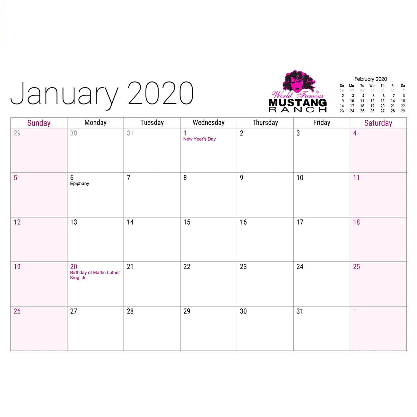 Collector's Calendar - 2020