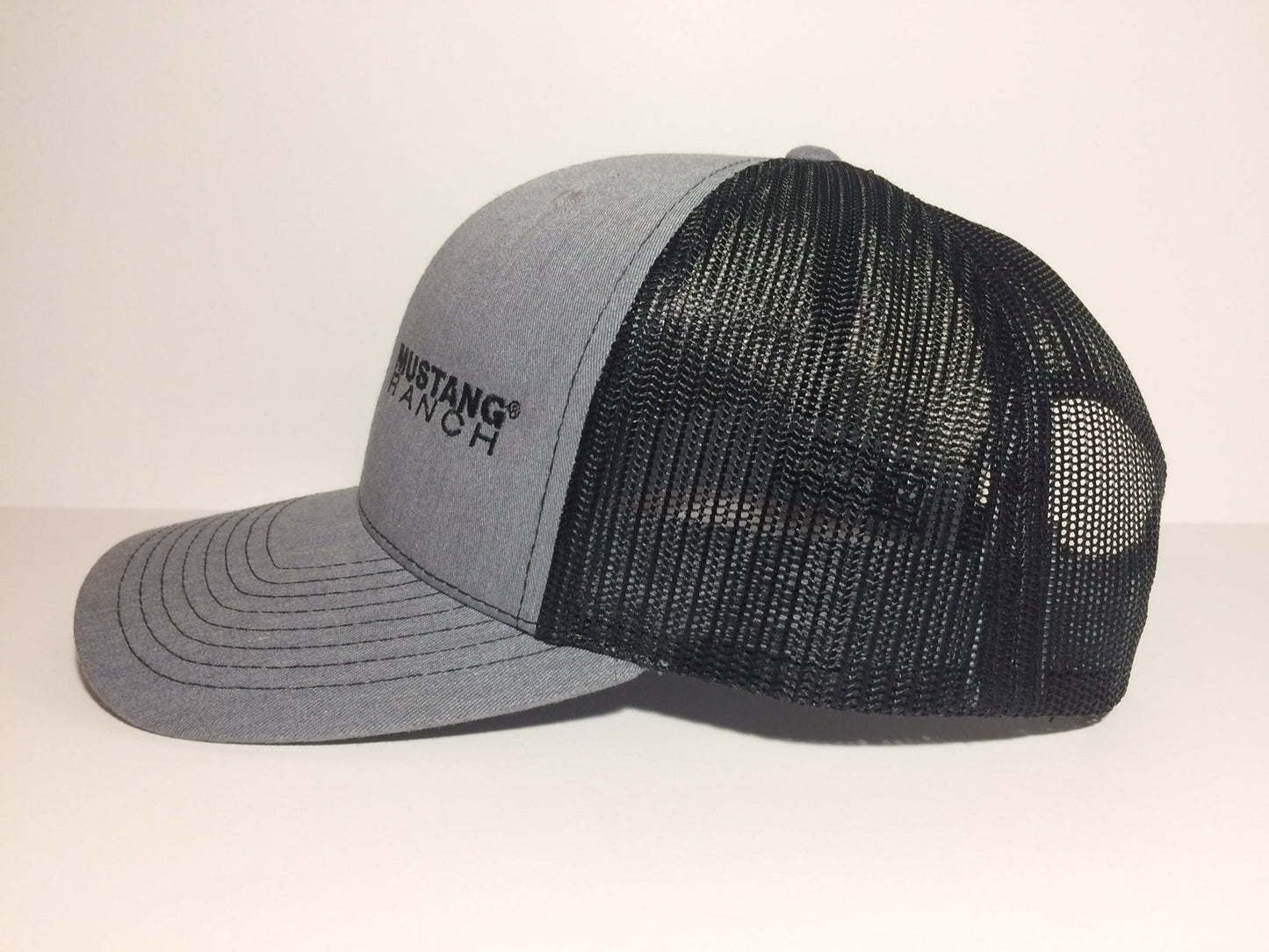 Grey & Black Twill Cap - Embroidered Split Logo