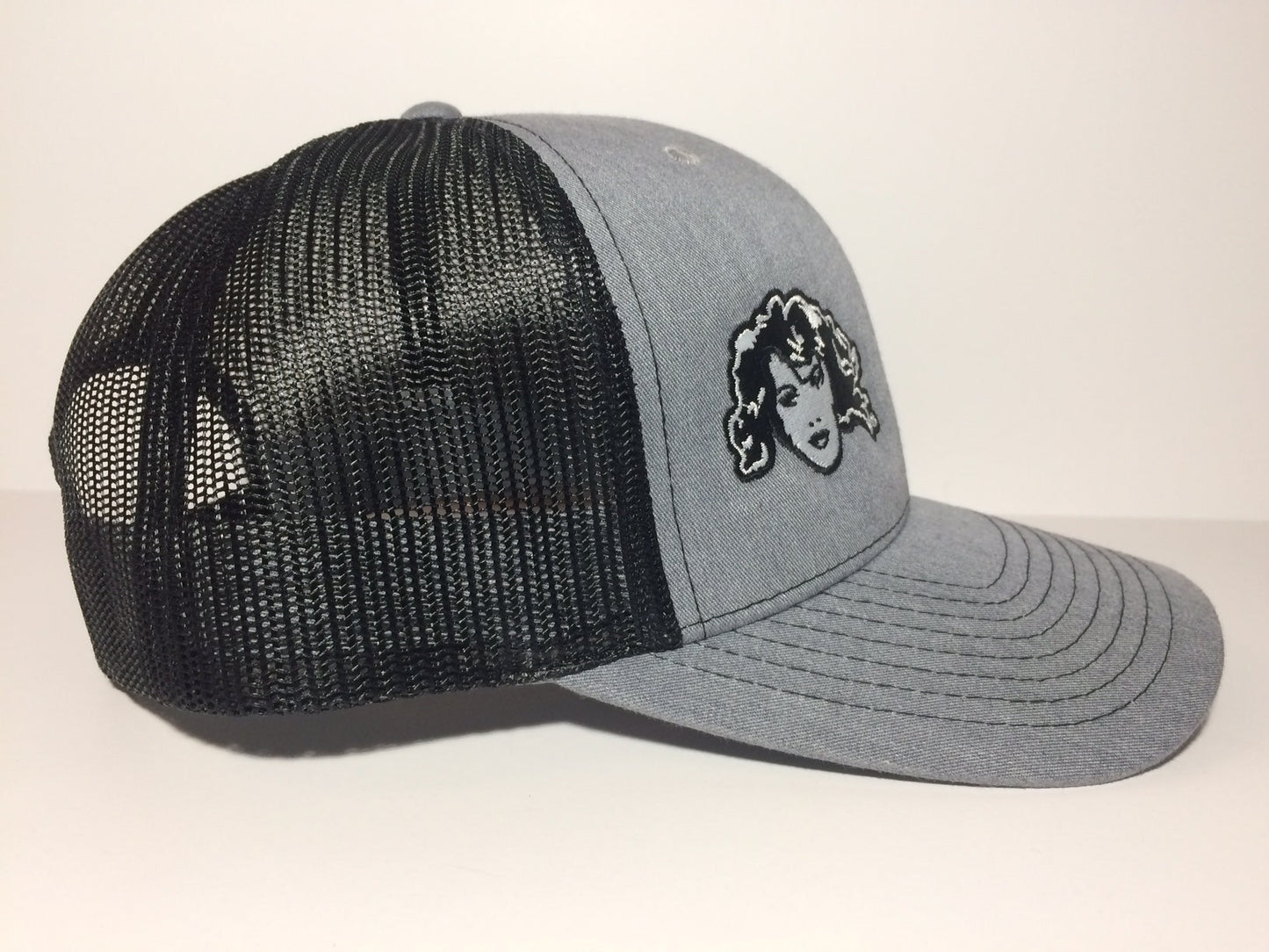 Grey & Black Twill Cap - Embroidered Split Logo