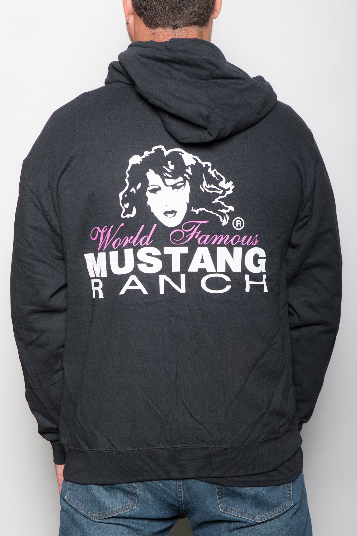Unisex Zip-up Hoodie with MUSTANG RANCH® Logo